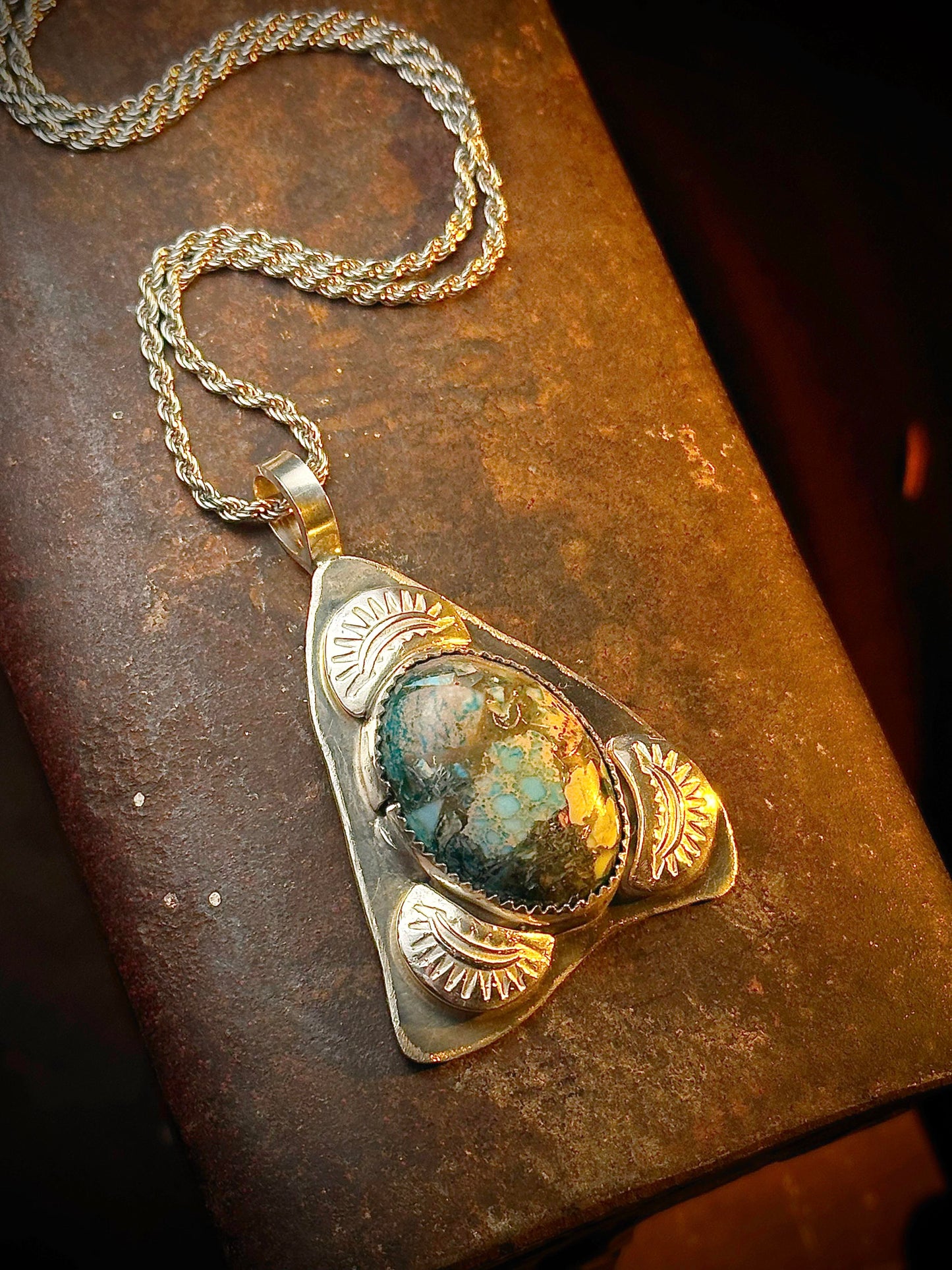 Sterling Silver Pendant with Sea Sediment Jasper