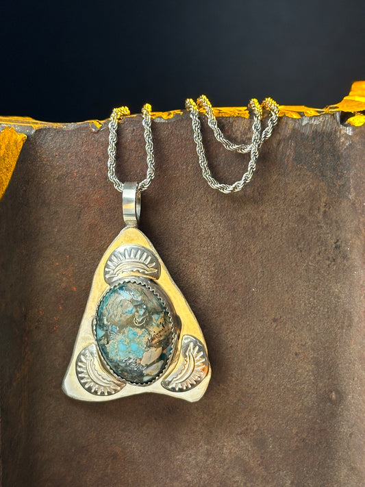 Sterling Silver Pendant with Sea Sediment Jasper