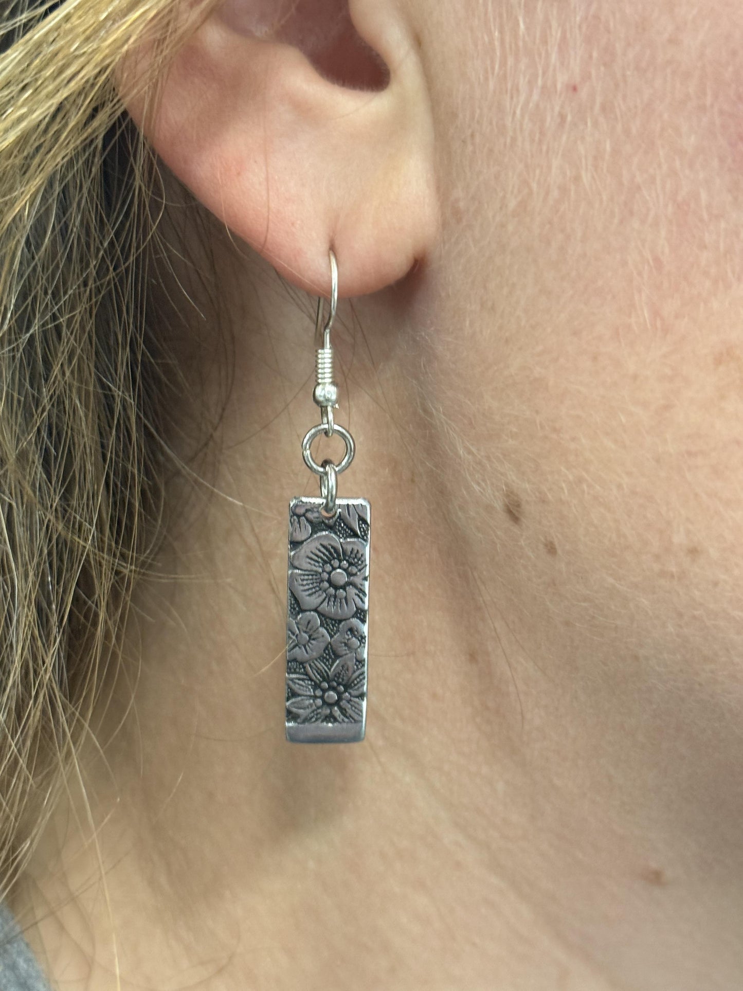 Floral Bar Earrings