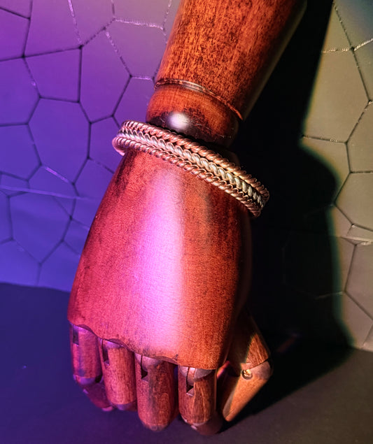 Copper & Silver Plated Rope Cuff